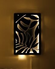 Leaves Warm Yellow Wall Lighting Art